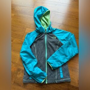 The North Face Teal and Gray Girl’s Jacket -size 7/8